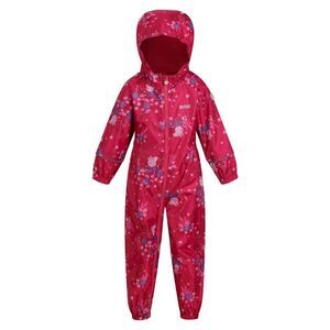 Regatta Childrens/Kids Pobble Peppa Pig Floral Waterproof Puddle Suit / Pink Fus
